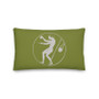 Olive green Premium decorative greek art throw Pillow by Neoclassical Pop Art designer online art fashion and design brand store