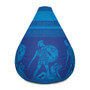 Buy Greek Style Kick back Blue light blue Bean Bag Chair w/ filling by Neoclassical pop art designer online store 