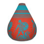 Buy Greek Style Kick back Orange Blue Bean Bag Chair w/ filling by Neoclassical pop art designer online store 