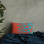 Goya Blue orange Premium decorative greek art throw pillow Pillow by Neoclassical Pop Art designer online art fashion and design brand store