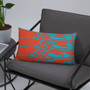 Goya Blue orange Premium decorative greek art throw pillow Pillow by Neoclassical Pop Art designer online art fashion and design brand store