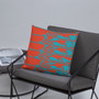 Goya Blue orange Premium decorative greek art throw pillow Pillow by Neoclassical Pop Art designer online art fashion and design brand store