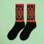 Klimt Orange Pink Bohemian Chic fashionable  Socks by Neoclassical pop art online designer brand