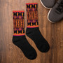 Klimt Orange Pink Bohemian Chic kawaii Socks by Neoclassical pop art online designer brand