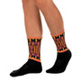 Klimt Peach Orange Unisex Orange Pink gift Socks  by Neoclassical Pop Art online designer brand