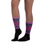 Klimt Purple Pink Black Bohemian Chic Socks