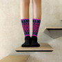 on sale Klimt kawaii Purple Pink Black Bohemian Chic Socks by Neoclassical pop art online designer brand  store 