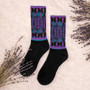 on sale Klimt trendy purple light blue Bohemian Chic Socks by Neoclassical pop art online designer brand  store 