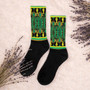 on sale Klimt trendy Green Yellow Bohemian Chic Socks by Neoclassical pop art online designer brand  store 