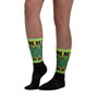 Klimt artistic Green Yellow Bohemian Chic Socks by Neoclassical pop art online designer brand  store
