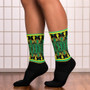 Klimt unique Green Yellow Bohemian Chic Socks by Neoclassical pop art online designer brand  store
