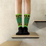 on sale Klimt kawakii Green Yellow Bohemian Chic Socks by Neoclassical pop art online designer brand  store 