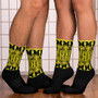 on sale Klimt artistic Yellow Black Bohemian Chic Socks by Neoclassical pop art online designer brand  store 