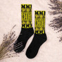 Klimt collectible Yellow Black Bohemian Chic artistic  Socks by Neoclassical pop art online designer brand  store
