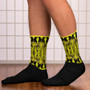Klimt boho Yellow Black Bohemian Chic Socks by Neoclassical pop art online designer brand  store