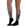Buy online cool Rembrandt  Winner Day purple pink peatch Black foot socks for sale online by Neoclassical pop art