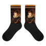 on sale Collectible Diego Valazquez Infanta Dona Maria  Brown fun art socks by Neoclassical Pop Art online brand store 