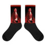Collectible Goya red Black trendy art portrait socks by Neoclassical Pop Art online designer brand store