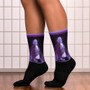 on sale Collectible Goya purple Black special art portrait socks by Neoclassical Pop Art online designer brand store 