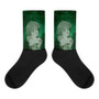 on sale Collectible Greuze child Portrait green  black best  art socks by Neoclassical Pop Art online brand store 
