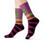 Da Vinci Pink Yellow Vitruvian ManSublimation Socks