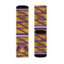 on sale Collectible Leonardo da Vinci Vitruvian Man Dark Violet Yellow Space Rock art socks by Neoclassical Pop Art online brand store 