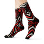 Leonardo da Vinci Vitruvian Man white black red Zebra art socks