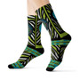 Leonardo da Vinci Vitruvian Man white black green light blue special art socks