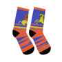 Collectible Leonardo da Vinci orange purple yellow horse collectible art socks by Neoclassical Pop Art online brand store