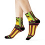 Sandro Botticelli Brown Green black yellow artist art socks