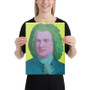 On Sale Johann Sebastian Bach Lime Green Blue Baroque Pop Portrait Print  by Neoclassical Pop Art