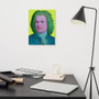 On Sale Johann Sebastian Bach Lime Green Blue Baroque Pop Portrait Print  by Neoclassical Pop Art