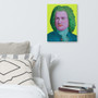 On Sale Johann Sebastian Bach Lime Green Blue Baroque Pop Portrait Print  by Neoclassical Pop Art