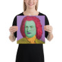 On Sale Bach Johann Sebastian Bach Lilac Yellow Red Pop Portrait  Print on Canvas  | Neoclassical Pop Art
