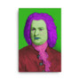 Johann Sebastian Bach Baroque Pop Art Portrait in Purple Green Pink & Burgundy