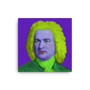 On Sale Johann Sebastian Bach |Baroque Pop Art Portrait in Purple Green Lime by Neoclassical Pop Art