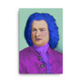 Johann Sebastian Bach Pop Art Portrait in Purple Blue