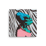 Da Vinci | Pink Caricature in Blue Zebra  Print on Canvas