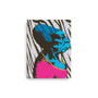 Da Vinci Pink Blue Zebra Caricature Print on Canvas by Neoclassical Pop Art