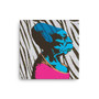 On Sale  Da Vinci Pink Blue Zebra Caricature Print on Canvas by Neoclassical Pop Art