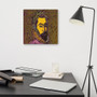 El Greco  Pop Poet Portrait Lavender Purple Yellow Print on Canvas by Neoclassical pop art 