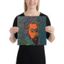 On Sale  El Greco Pop Poert Portrait Orange Blue Green Print on Canvas  by Neoclassical Pop Art