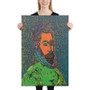 On Sale  El Greco Pop Poert Portrait Orange Blue Green Print on Canvas  by Neoclassical Pop Art