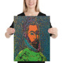 On Sale  El Greco Pop Poert Portrait Orange Blue Green Print on Canvas  by Neoclassical Pop Art