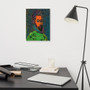 El Greco Pop Poert Portrait Orange Blue Green Print on Canvas  by Neoclassical Pop Art
