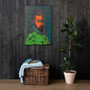 El Greco Pop Poert Portrait Orange Blue Green Print on Canvas  by Neoclassical Pop Art