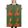 El Greco Pop Poet Portrait Orange Green Print on Canvas by Neoclassical Pop Art