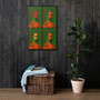 El Greco Pop Poet Portrait Orange Green Print on Canvas by Neoclassical Pop Art