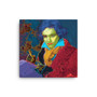 Blue Red Beethoven self portrait print on canvas by neoclassical pop art by Neoclassical Pop Art