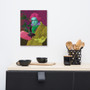 Beethoven Pop Portrait in Green Pink Yellow Print on  by Neoclassical Pop Art